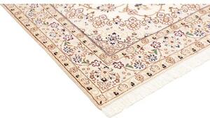 Tappeto Nain 9la Medaglione Floreale Avorio Bordeaux 132x203 Cm