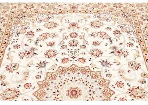 Tappeto Nain 9la Medaglione Floreale Avorio Rosso 127x214 Cm