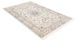 Tappeto Nain 9la Medaglione Floreale Avorio Blu 132x208 Cm