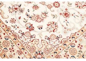 Tappeto Nain 9la Medaglione Floreale Avorio Rosso 127x214 Cm