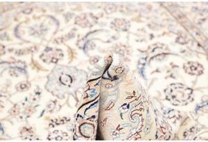 Tappeto Nain 9la Medaglione Floreale Avorio Blu 132x208 Cm
