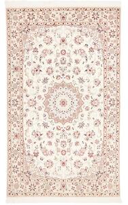 Tappeto Nain 9la Medaglione Floreale Avorio Rosso 127x214 Cm