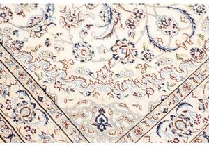 Tappeto Nain 9la Medaglione Floreale Avorio Blu 132x208 Cm