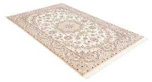 Tappeto Nain 9la Medaglione Floreale Avorio Bordeaux 132x203 Cm
