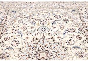 Tappeto Nain 9la Medaglione Floreale Avorio Blu 132x208 Cm