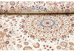 Tappeto Nain 9la Medaglione Floreale Avorio Rosso Ruggine 128x208 Cm