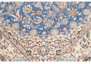 Tappeto Nain 9la Medaglione Floreale Blu Avorio 158x255 Cm