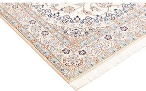 Tappeto Nain 9la Medaglione Floreale Avorio Blu 136x217 Cm