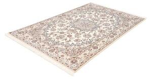 Tappeto Nain 9la Medaglione Floreale Avorio Blu Cobalto 130x200 Cm