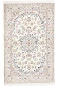 Tappeto Nain 9la Medaglione Floreale Avorio Blu 136x217 Cm