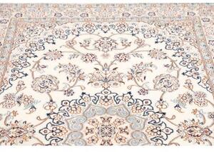 Tappeto Nain 9la Medaglione Floreale Avorio Blu 136x217 Cm