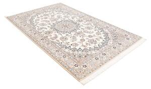 Tappeto Nain 9la Medaglione Floreale Avorio Blu 136x217 Cm