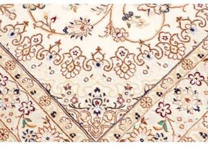 Tappeto Nain 9la Medaglione Floreale Avorio Bordeaux 132x203 Cm
