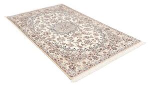 Tappeto Nain 9la Medaglione Floreale Avorio Blu Cobalto 130x200 Cm
