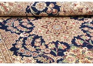 Tappeto Nain 9la Stilizzato Blu Notte Avorio 124x197 Cm