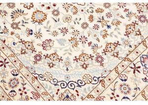 Tappeto Nain 9la Medaglione Floreale Avorio Rosso Ruggine 128x208 Cm