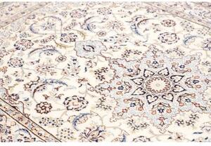 Tappeto Nain 9la Medaglione Floreale Avorio Blu 132x208 Cm