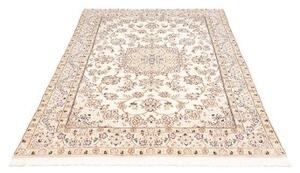 Tappeto Nain 9la Medaglione Floreale Avorio Bordeaux 132x203 Cm