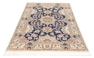 Tappeto Nain 9la Stilizzato Blu Notte Avorio 124x197 Cm