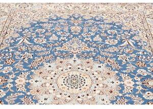 Tappeto Nain 9la Medaglione Floreale Blu Avorio 158x255 Cm