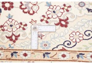Tappeto Nain 9la Medaglione Floreale Avorio Bordeaux 132x203 Cm