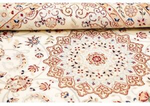 Tappeto Nain 9la Medaglione Floreale Avorio Rosso 127x214 Cm