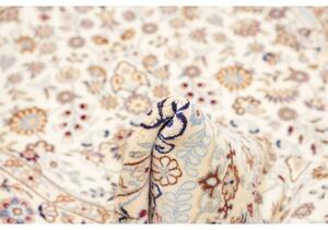 Tappeto Nain 9la Medaglione Floreale Avorio Rosso Ruggine 128x208 Cm