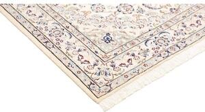Tappeto Nain 9la Medaglione Floreale Avorio Blu 132x208 Cm