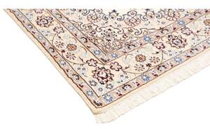Tappeto Nain 9la Medaglione Floreale Avorio Blu Cobalto 130x200 Cm