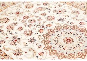 Tappeto Nain 9la Medaglione Floreale Avorio Rosso 127x214 Cm