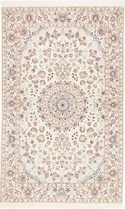 Tappeto Nain 9la Medaglione Floreale Avorio Rosso Ruggine 128x208 Cm