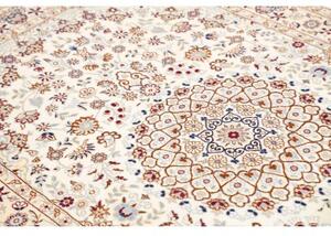 Tappeto Nain 9la Medaglione Floreale Avorio Rosso Ruggine 128x208 Cm