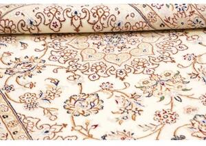 Tappeto Nain 9la Medaglione Floreale Avorio Bordeaux 132x203 Cm
