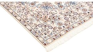 Tappeto Nain 9la Medaglione Floreale Avorio Blu 128x215 Cm