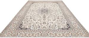 Tappeto Nain 9la Medaglione Floreale Avorio Blu 253x367 Cm