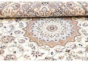 Tappeto Nain 9la Medaglione Floreale Avorio Blu Scuro 135x210 Cm