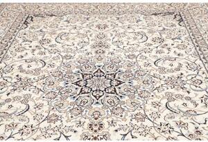 Tappeto Nain 9la Medaglione Floreale Avorio Blu 253x367 Cm