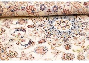 Tappeto Nain 9la Medaglione Floreale Avorio Blu Chiaro 133x212 Cm