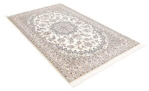 Tappeto Nain 9la Medaglione Floreale Avorio Blu 132x206 Cm