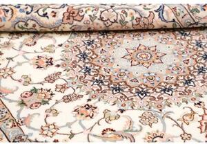 Tappeto Nain 9la Medaglione Floreale Avorio Azzurro 157x247 Cm