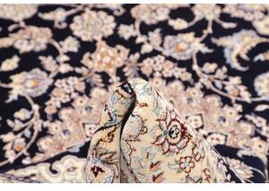 Tappeto Nain 9la Medaglione Floreale Blu Notte Avorio 153x248 Cm