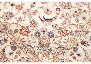 Tappeto Nain 9la Medaglione Floreale Avorio Blu Chiaro 133x212 Cm