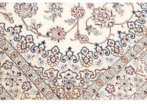 Tappeto Nain 9la Medaglione Floreale Avorio Blu 132x206 Cm