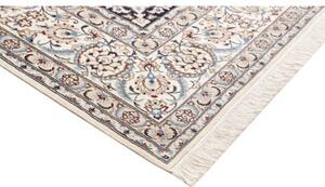 Tappeto Nain 9la Medaglione Floreale Avorio Blu 253x367 Cm