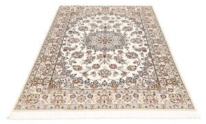 Tappeto Nain 9la Medaglione Floreale Avorio Blu 132x202 Cm