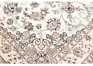 Tappeto Nain 9la Medaglione Floreale Avorio Blu Scuro 135x210 Cm