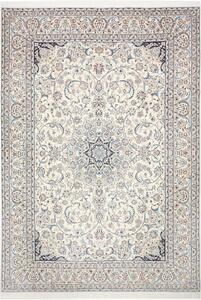 Tappeto Nain 9la Medaglione Floreale Avorio Blu 253x367 Cm