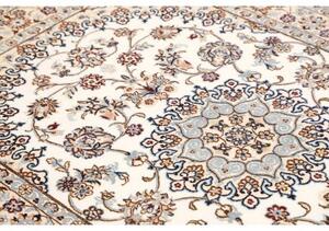 Tappeto Nain 9la Medaglione Floreale Avorio Blu 132x202 Cm