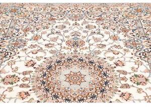 Tappeto Nain 9la Medaglione Floreale Avorio Azzurro 157x247 Cm