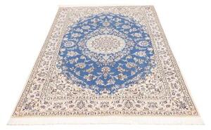 Tappeto Nain 9la Medaglione Floreale Blu Avorio 128x200 Cm